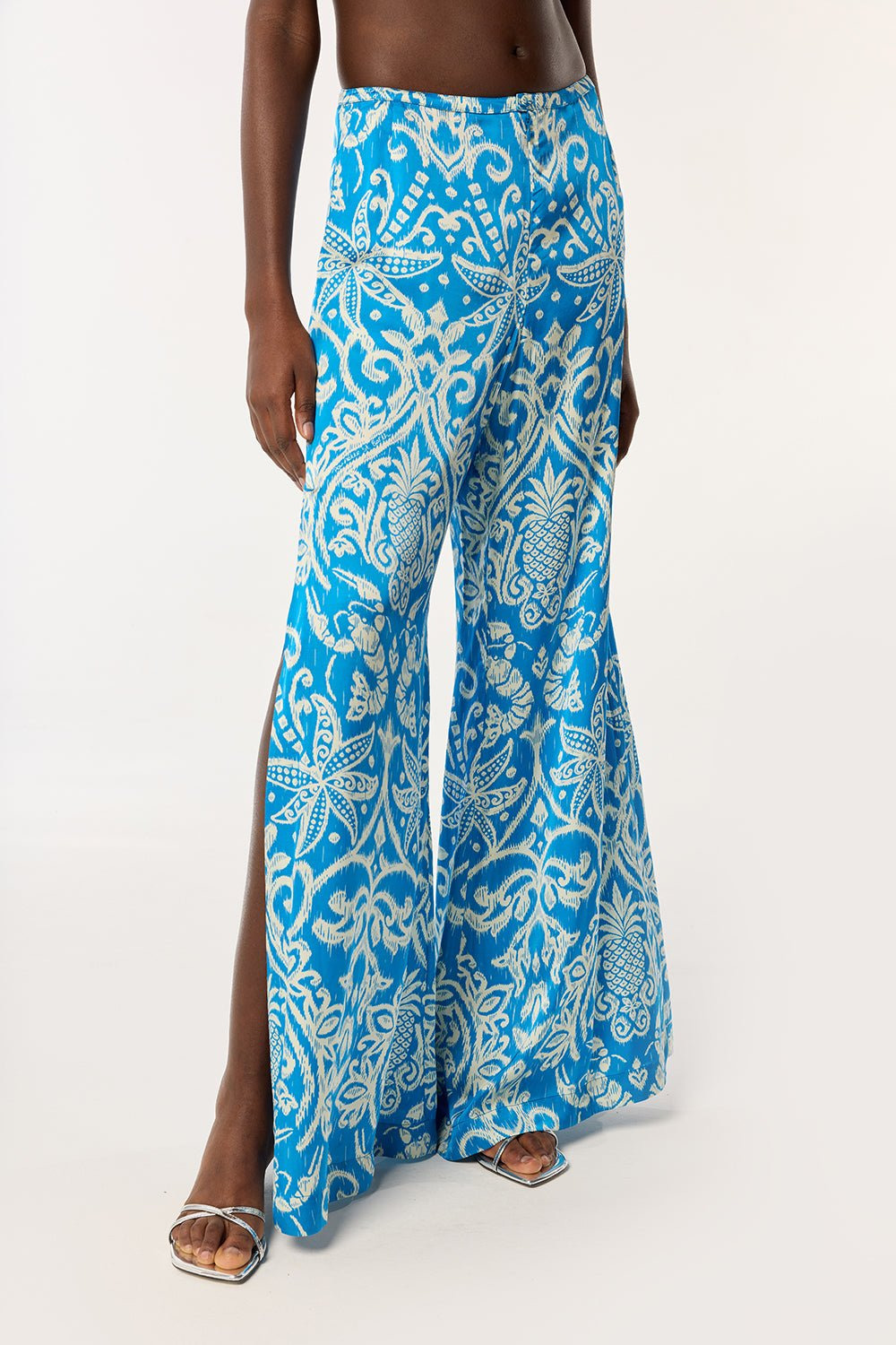 Pant Clea - Turquoise Macro Ikat - 2