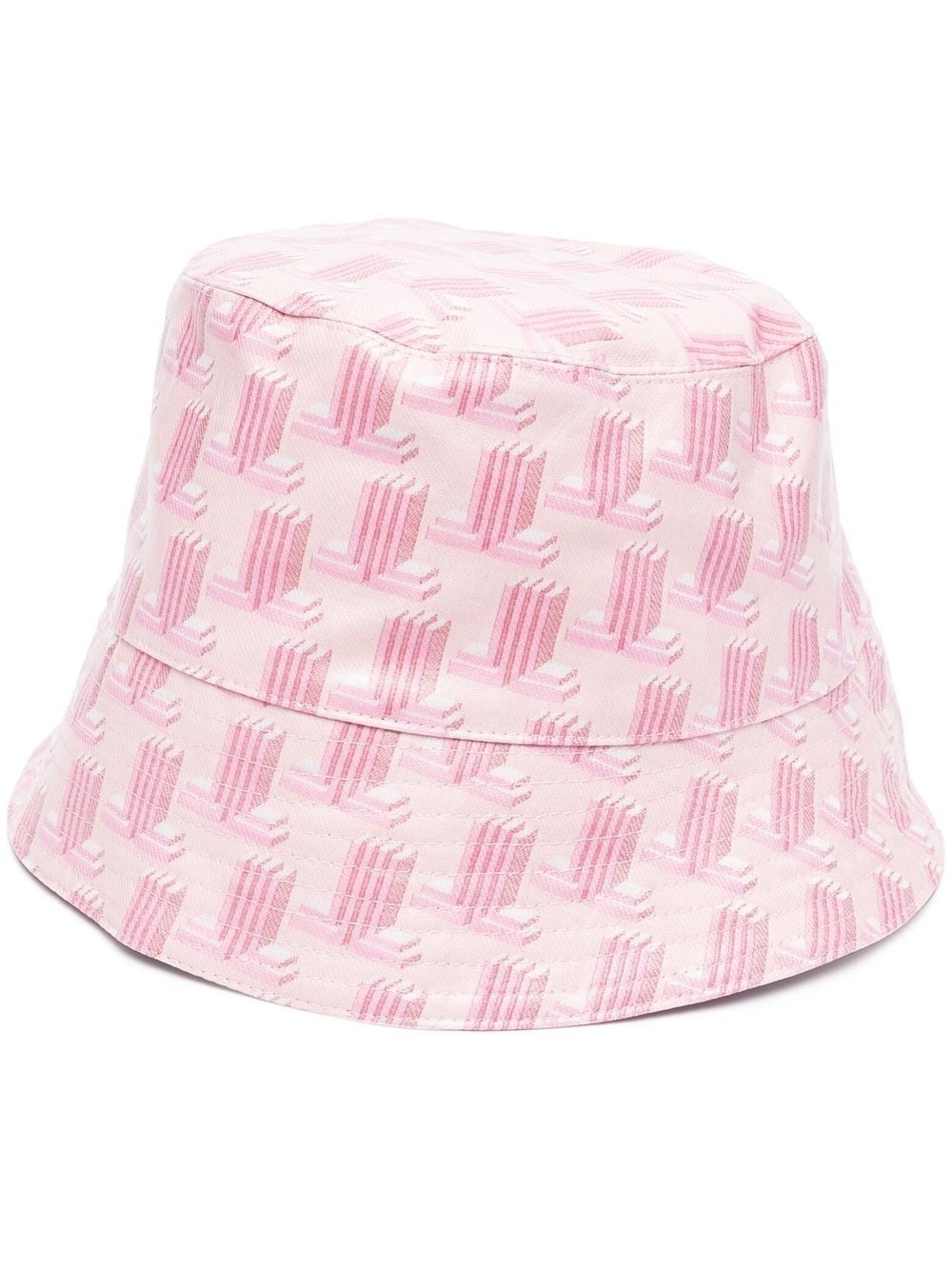 reversible geometric-jacquard bucket hat - 1