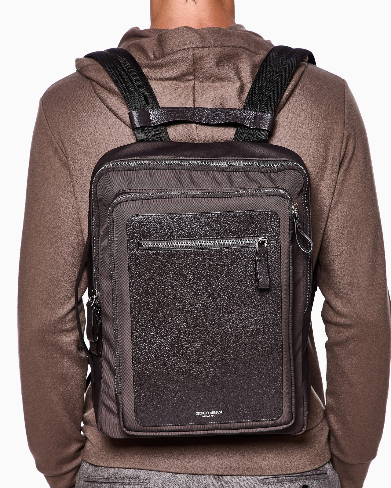 ASV NYLON AND PEBBLED-LEATHER BACKPACK - 6