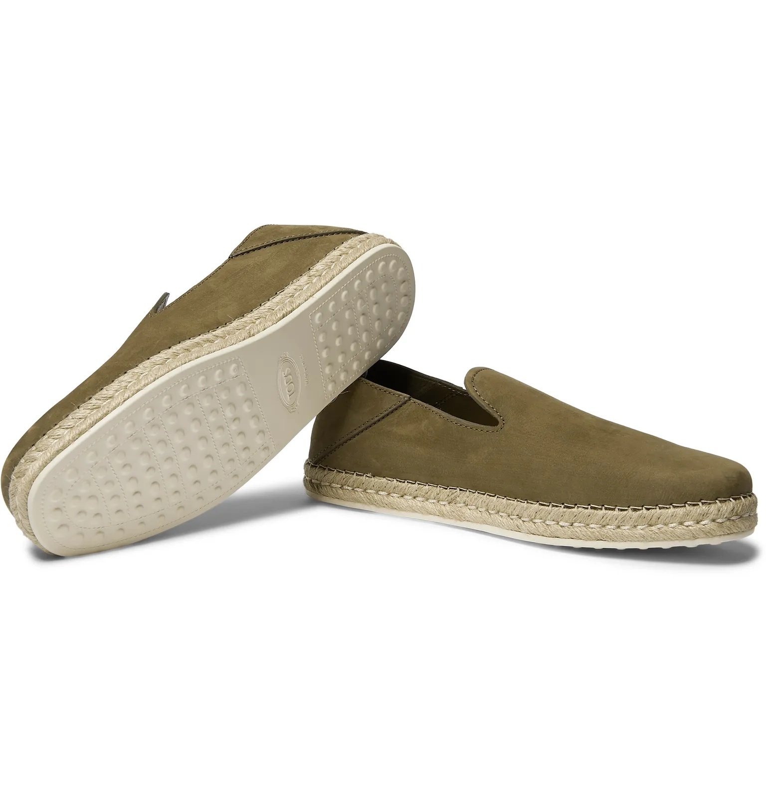 Collapsible-Heel Nubuck Espadrilles - 3