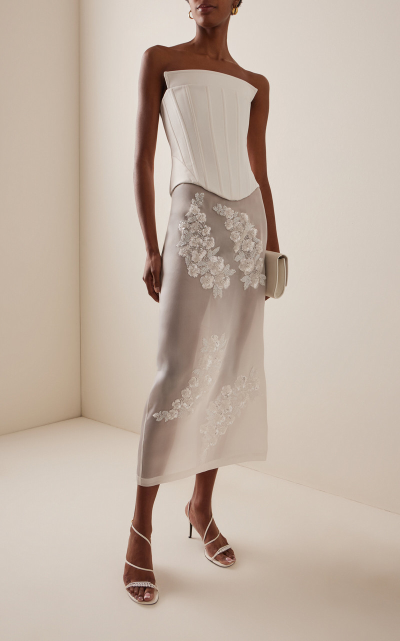 Exclusive Yuan Crepe Corset Top white 3