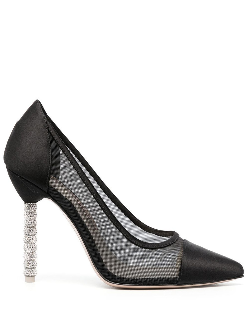 Jasmine 110mm crystal-embellished pumps 1