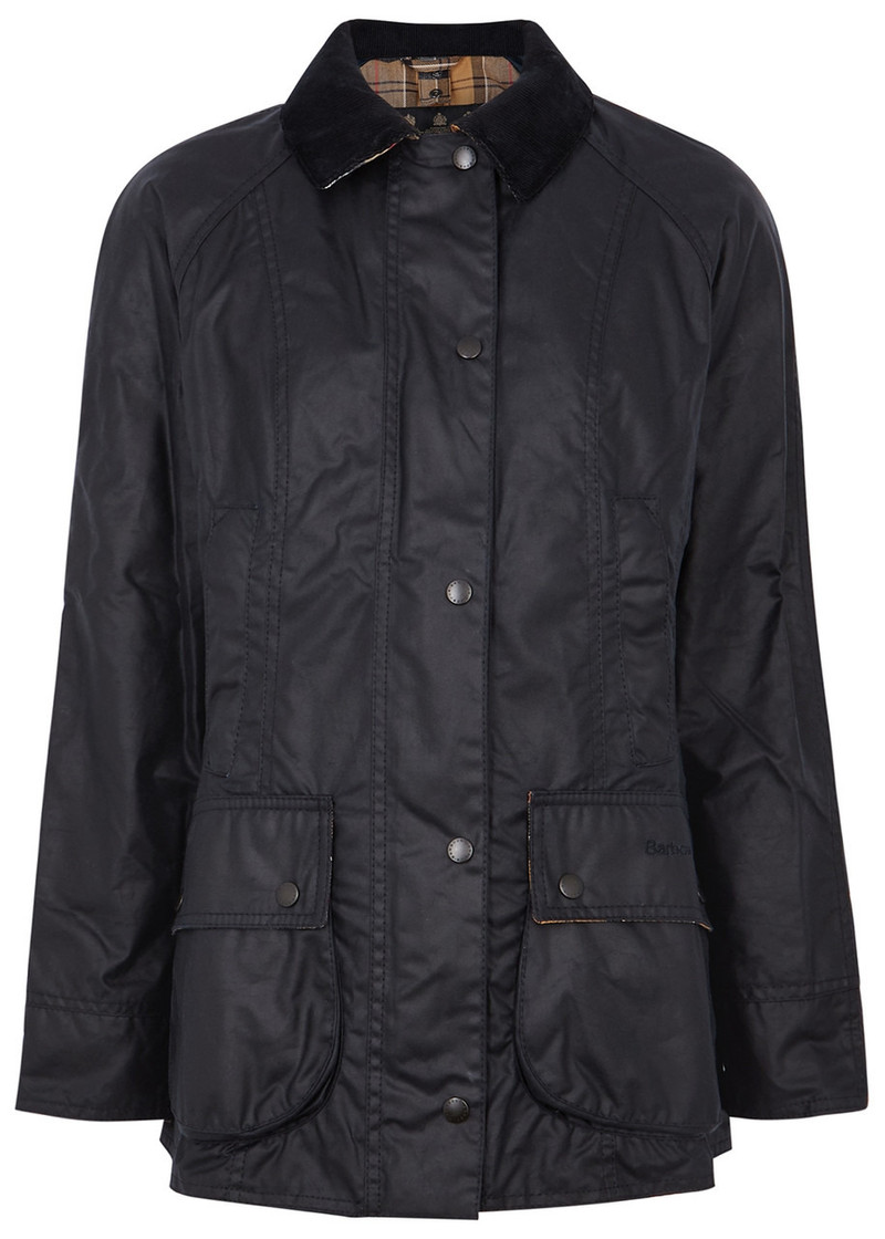 Barbour Beadnell Navy Waxed Cotton Jacket 1