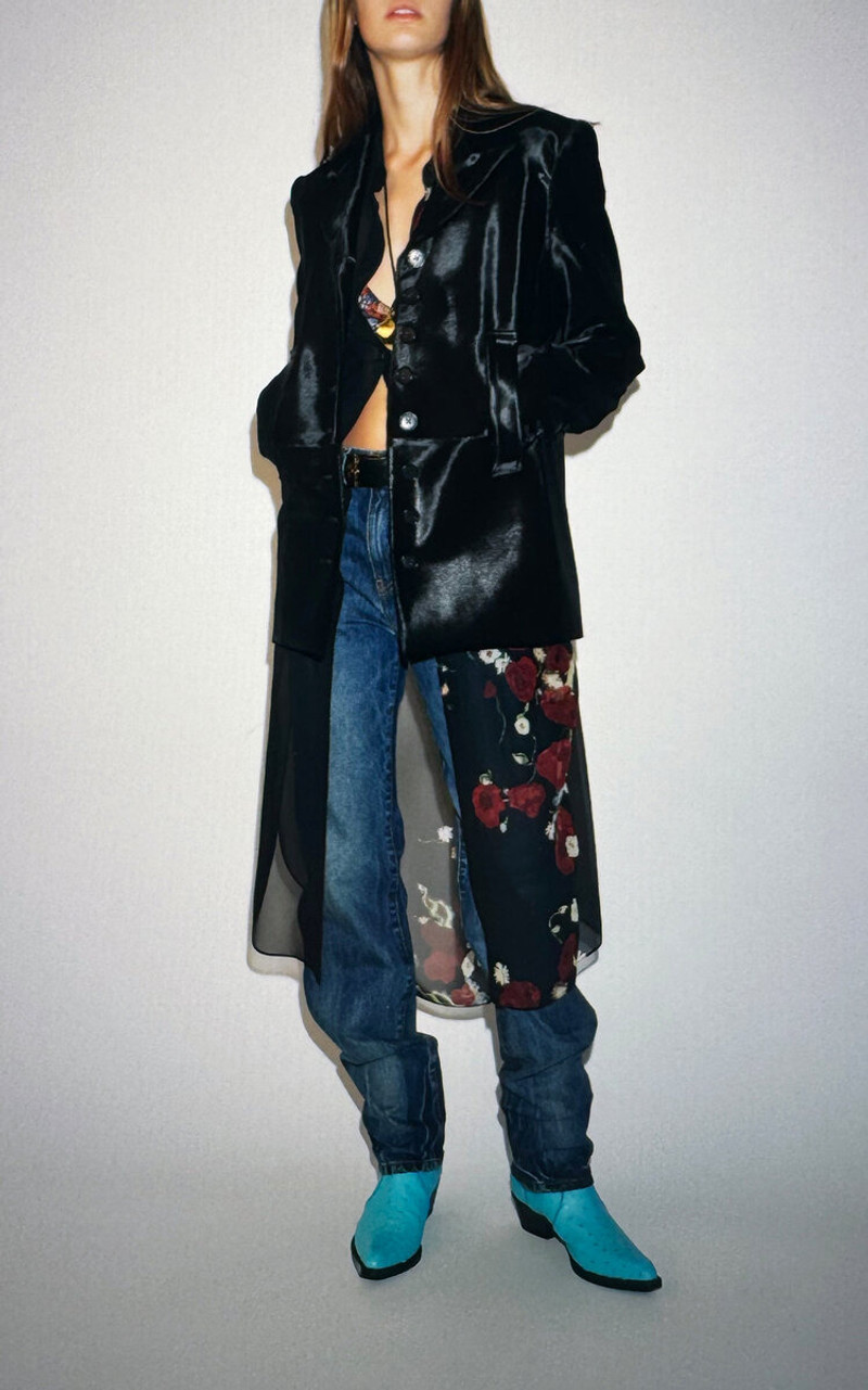 KHAITE Saraphina Haircalf Jacket brown outlook