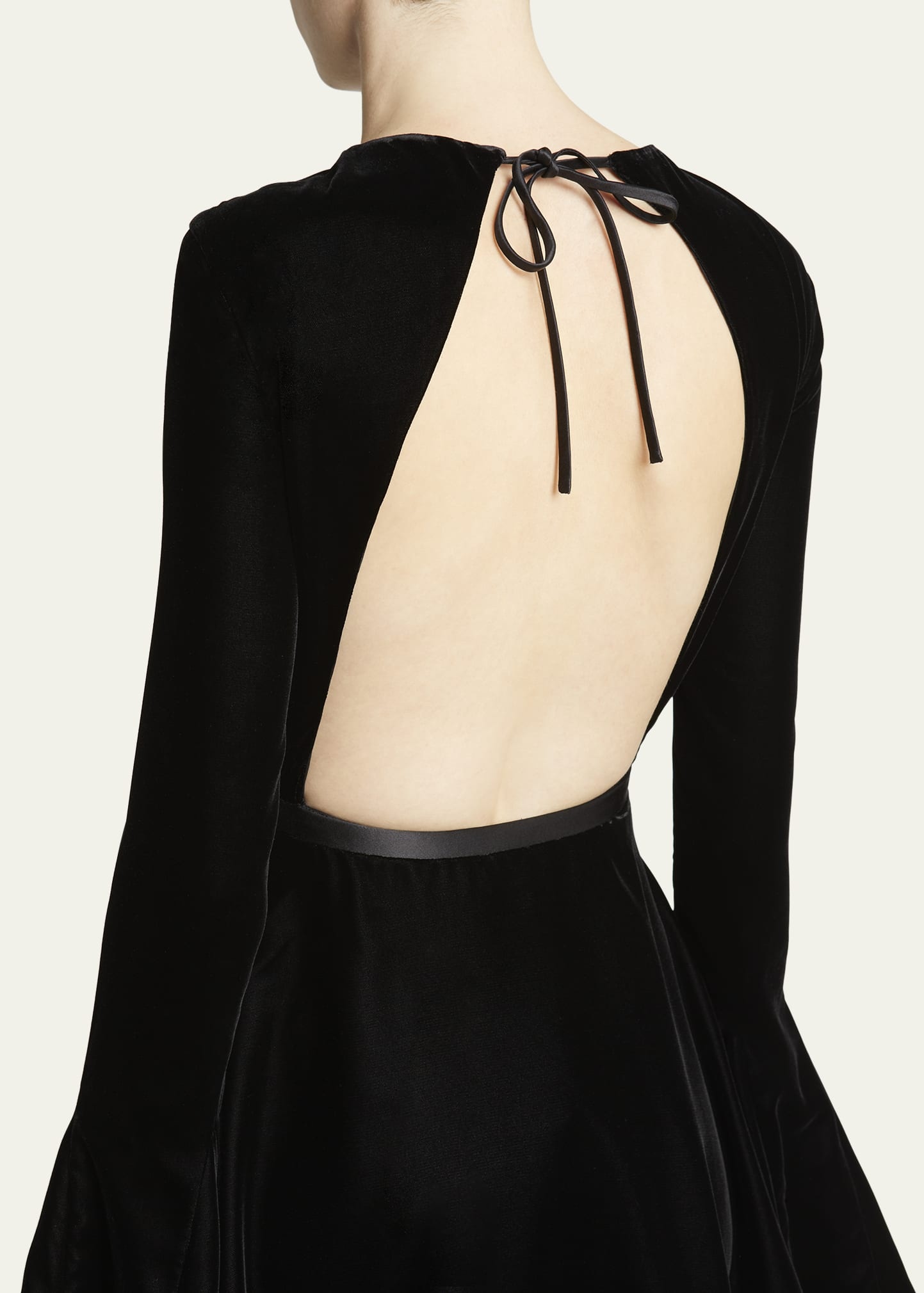 Saint Laurent Open-back velvet minidress Saint Laurent