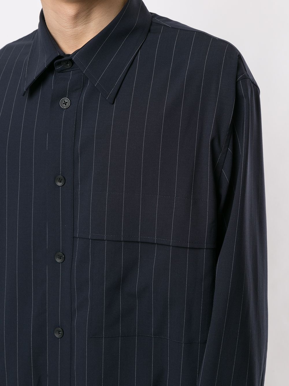 pinstriped oversized shirt - 5