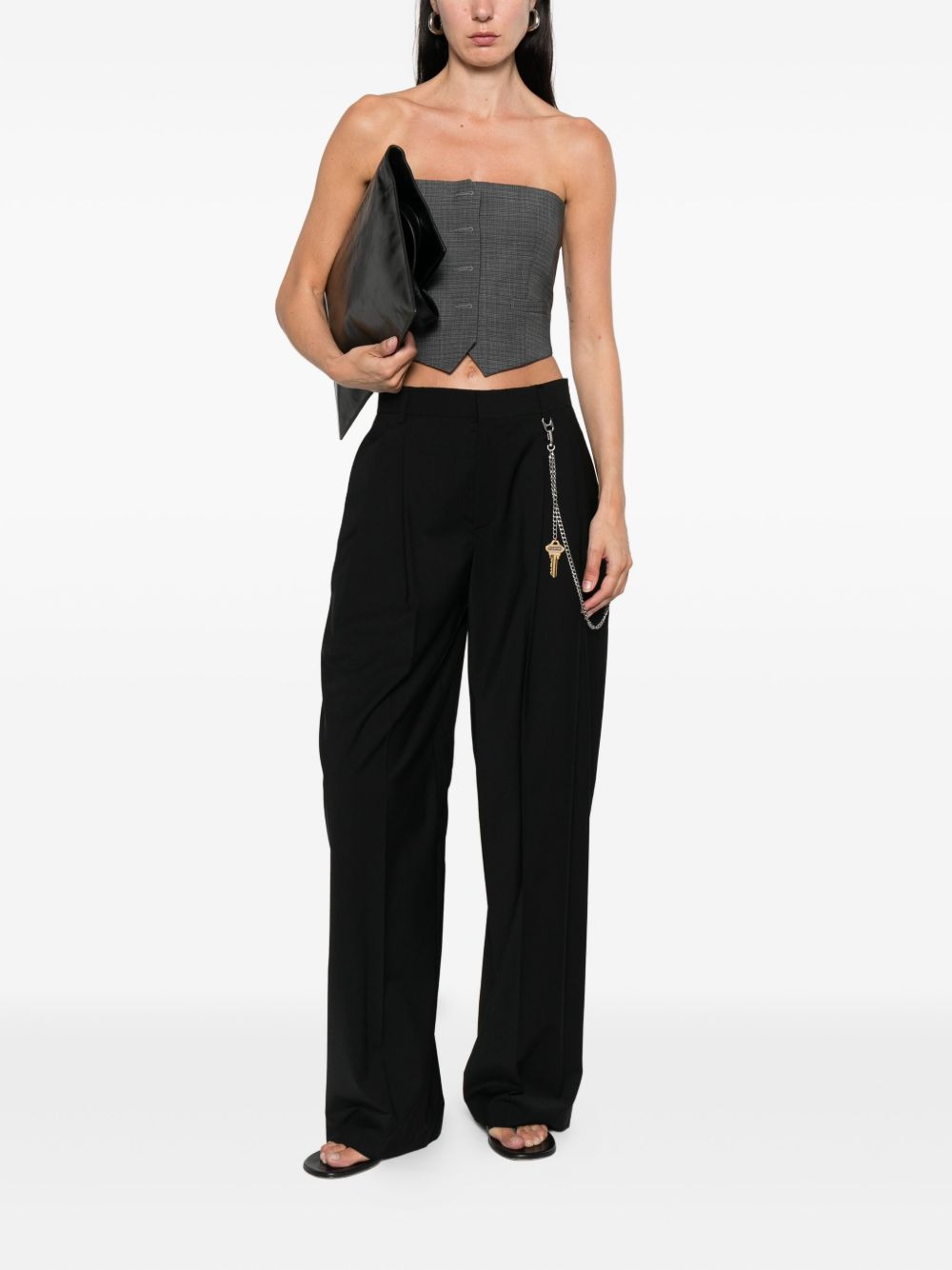 pleated key-chain trousers - 2