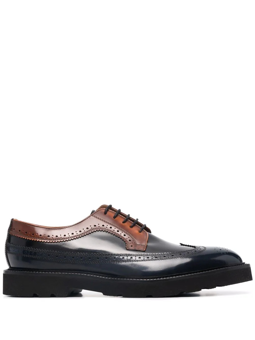 Count colour-block leather brogues - 1