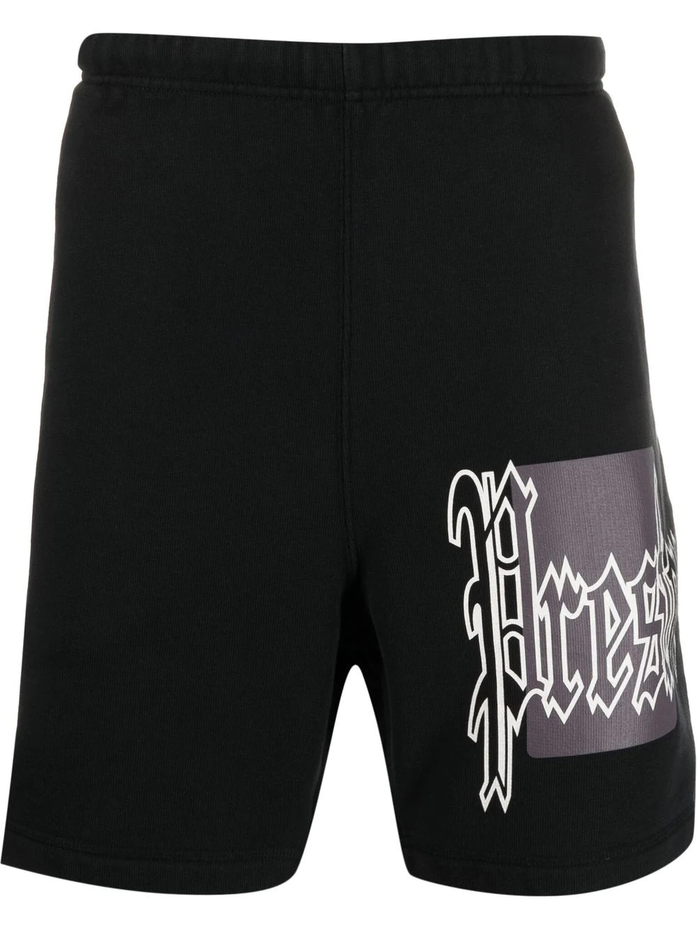 logo-print track shorts - 1