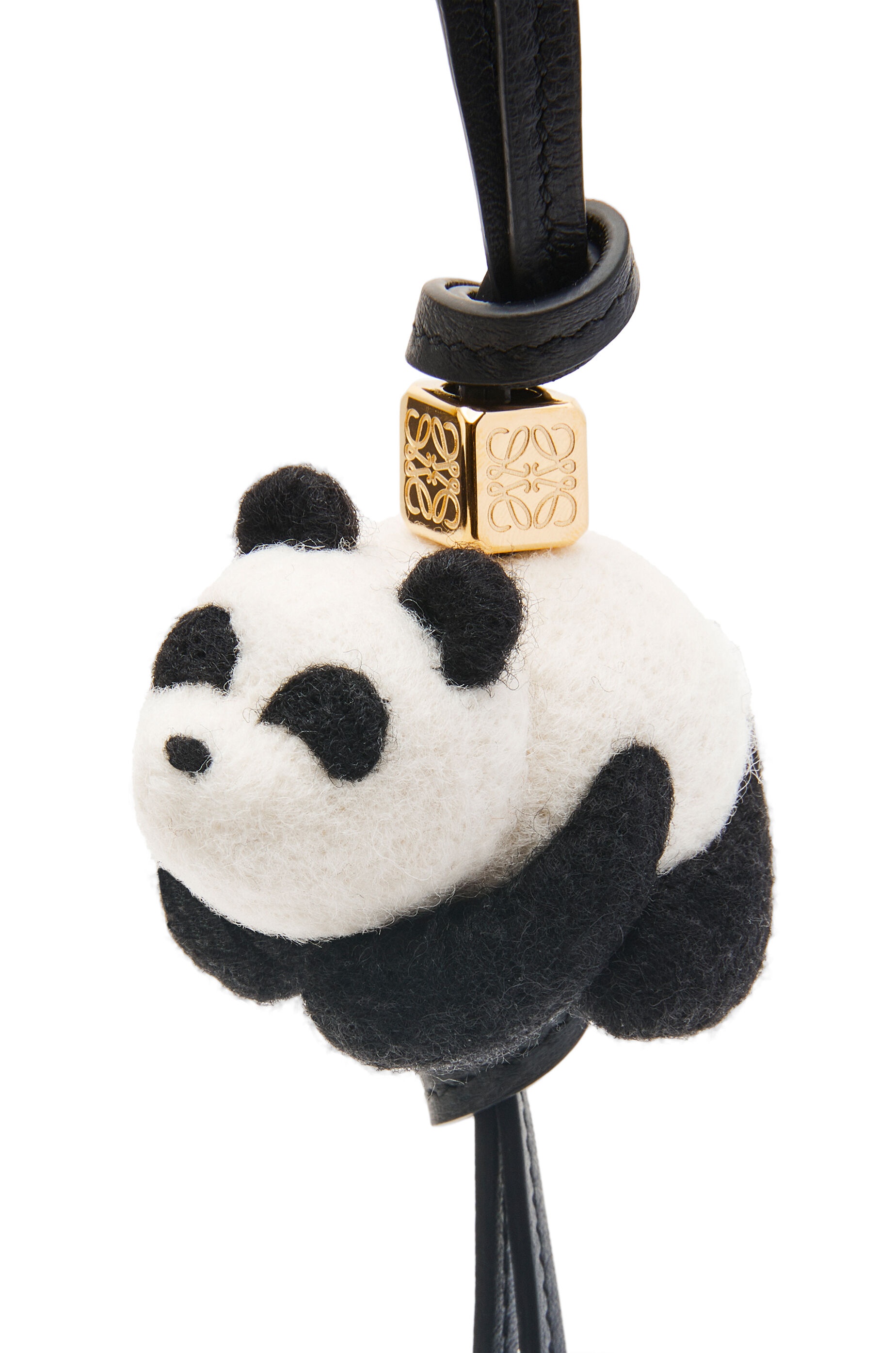 Panda charm in felt and calfskin - 2