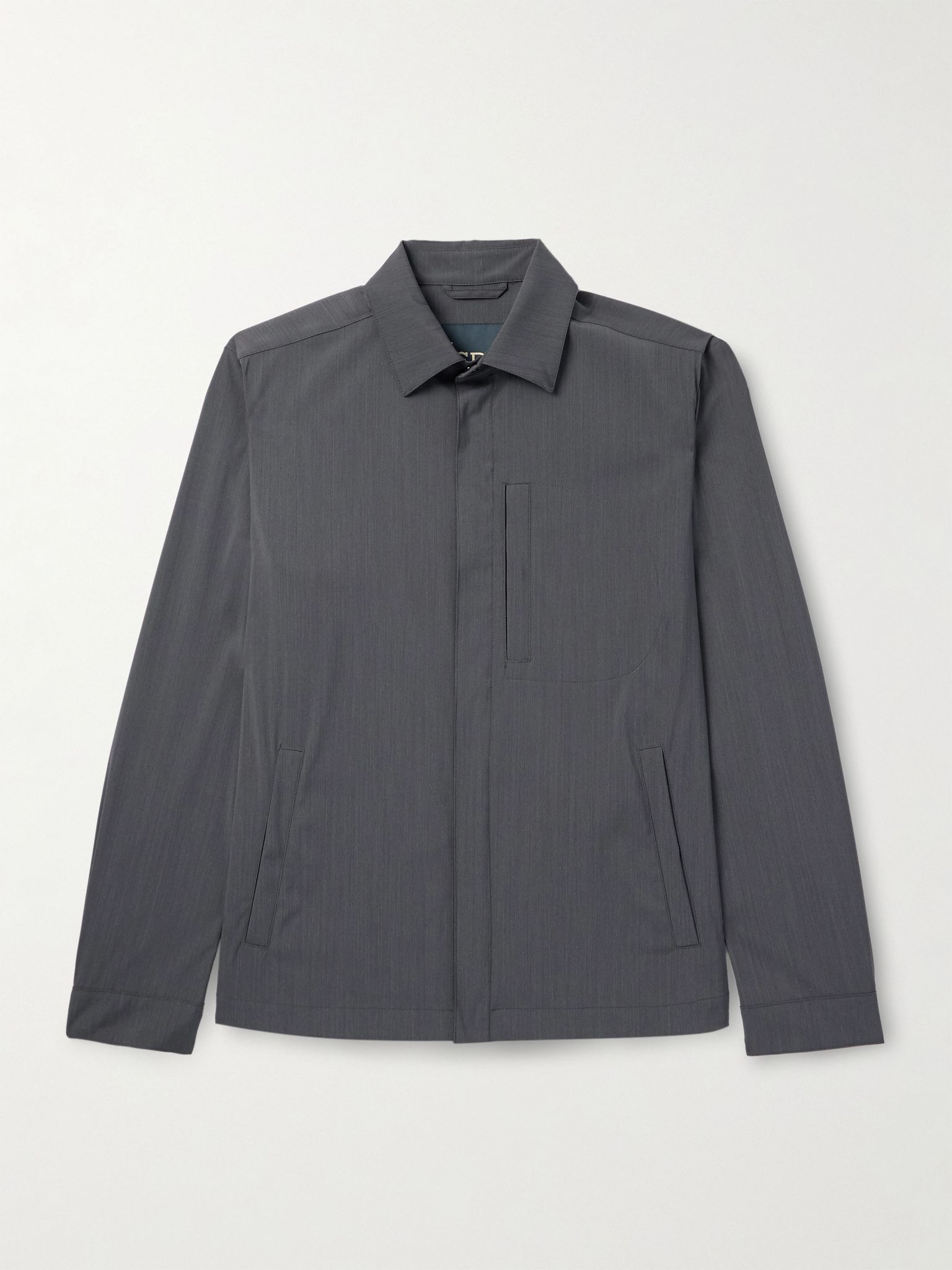 Woven Shirt Jacket Gray - 1