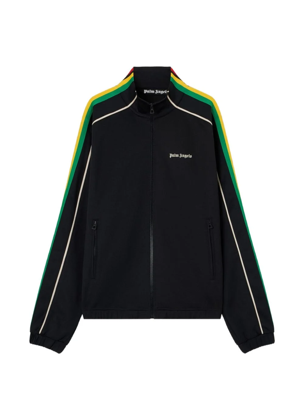 logo striped track jacket - 1