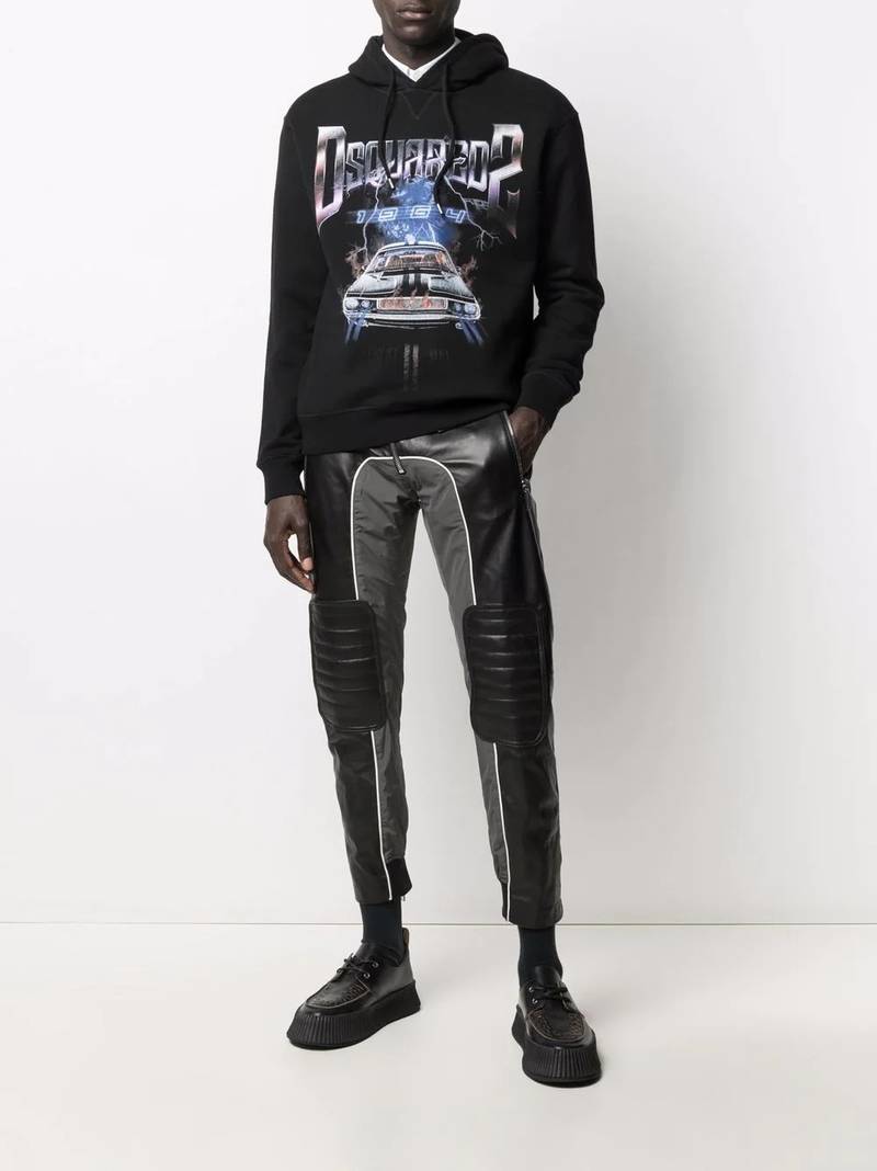 DSQUARED2 logo-print hoodie outlook