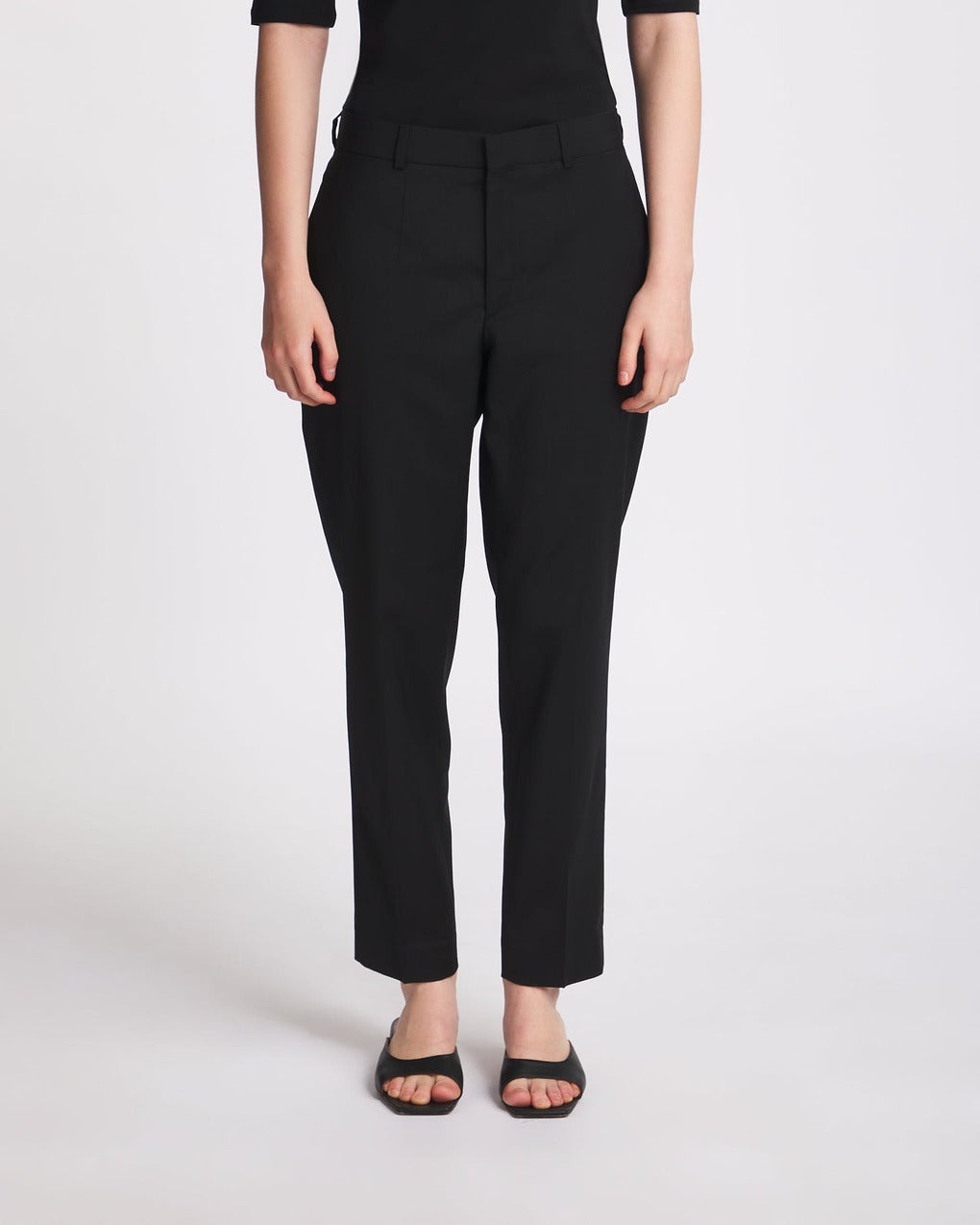 Trousers Emma Cropped Wool Black - 2