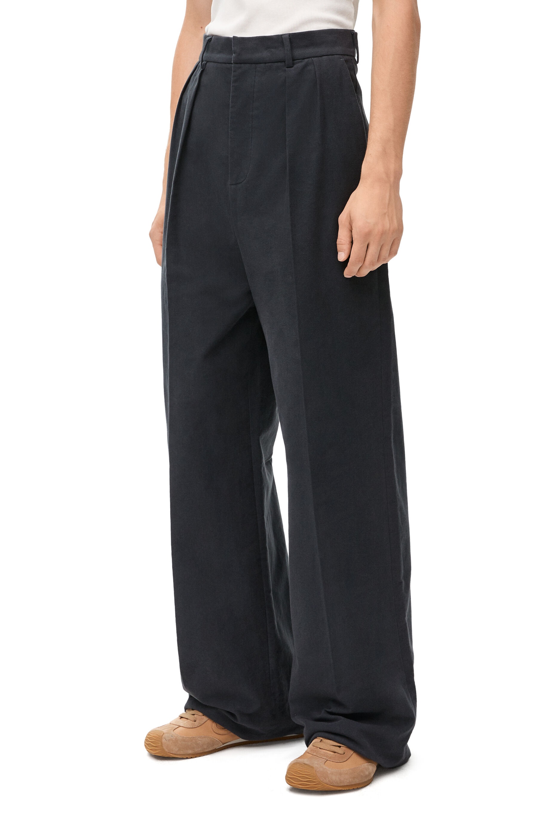 Pleated trousers in cotton - 3