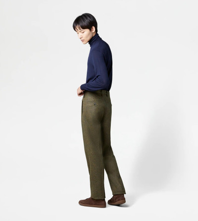 Tod's CLASSIC SHETLAND TROUSERS - GREEN outlook