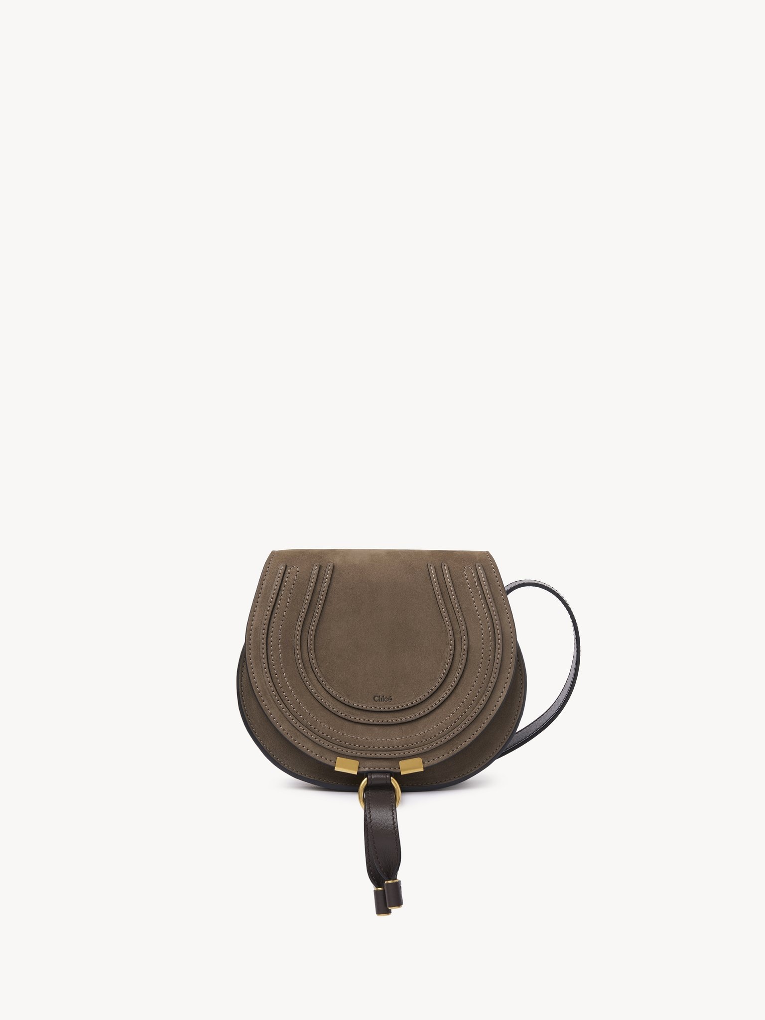 SMALL MARCIE SADDLE BAG IN NUBUCK LEATHER - 1