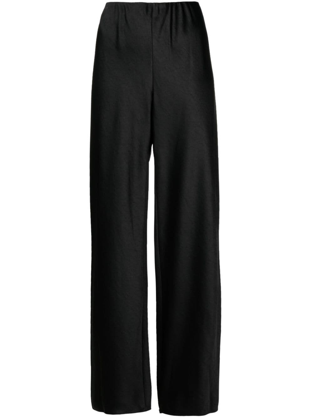 straight-leg satin trousers - 1