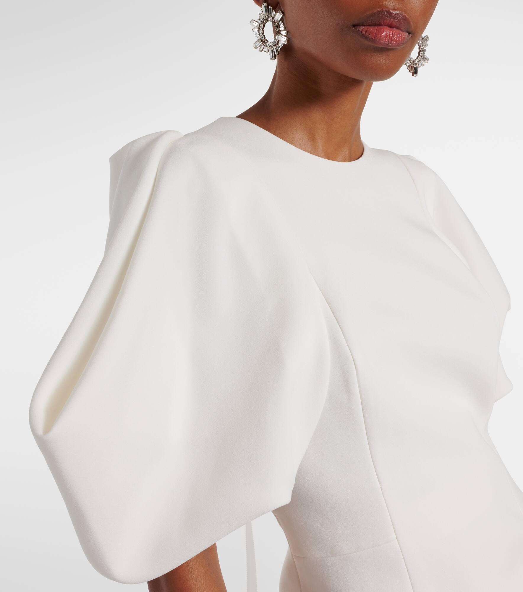 Bridal Calita crêpe midi dress - 4