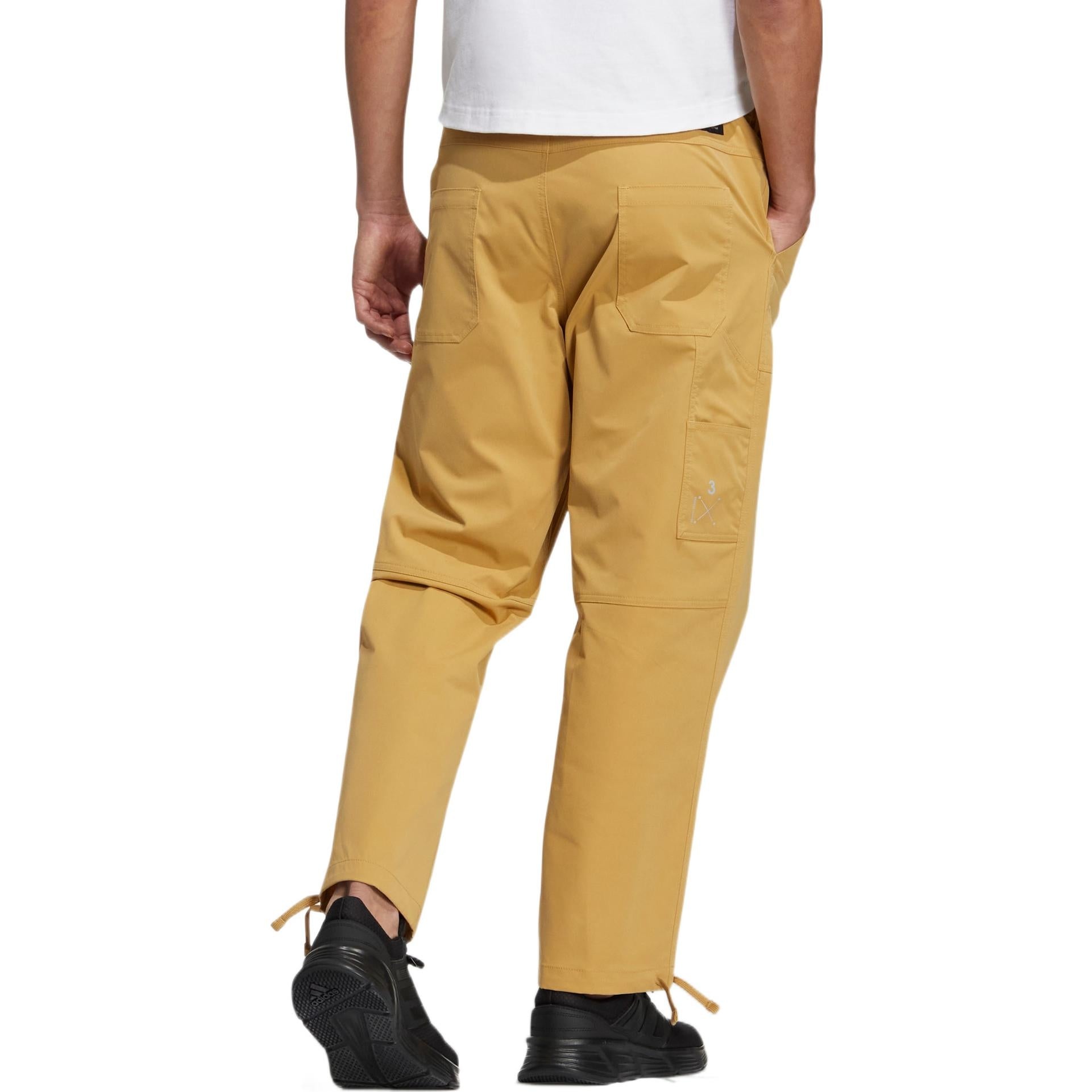 adidas Solid Color Straight Sports Pants Men's Gold Color HP1386 - 3