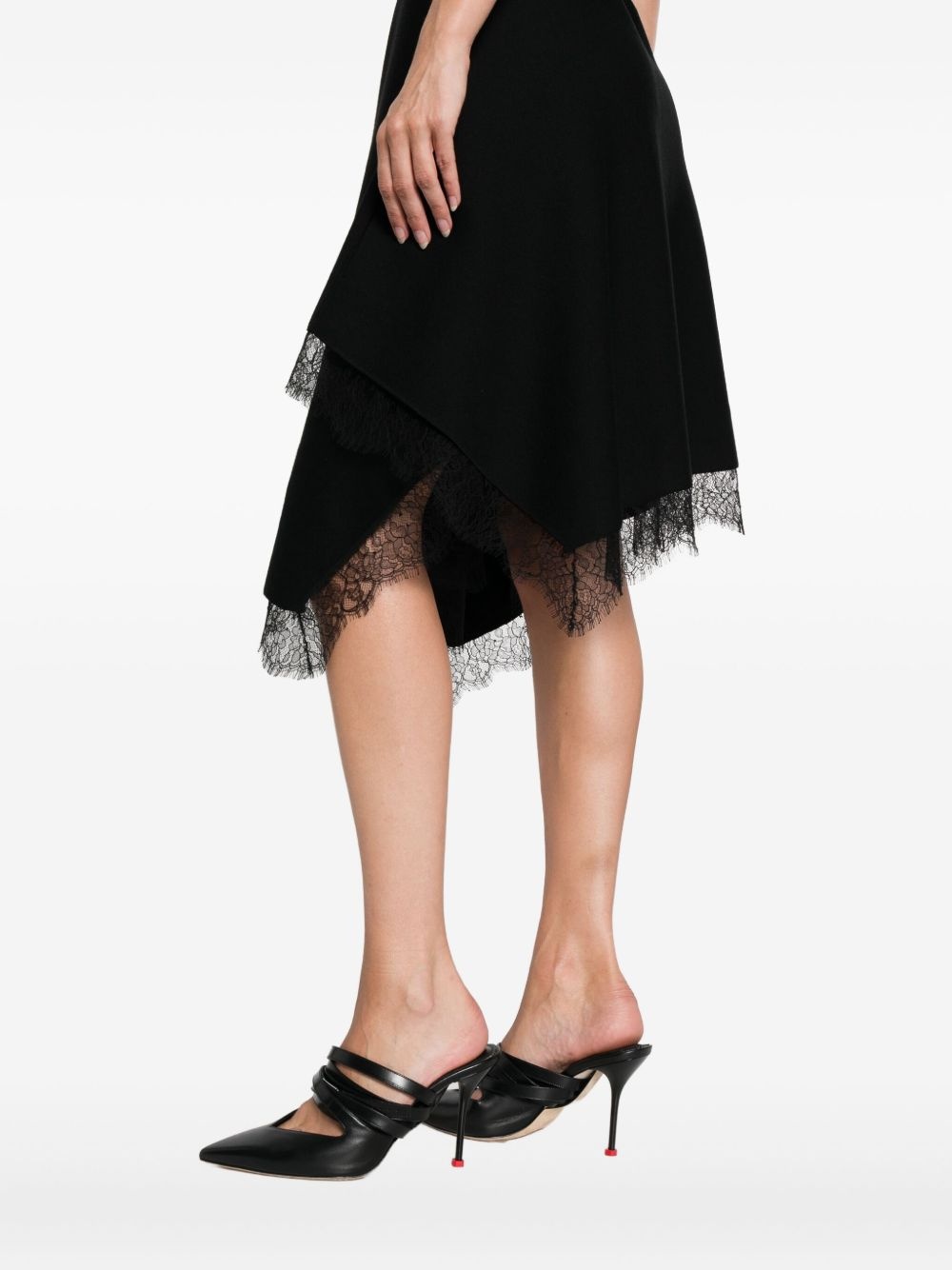 lace-trimmed sleeveless dress - 5