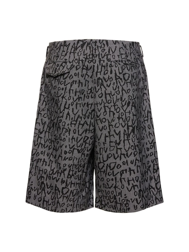 Pigment print wool blend shorts - 5