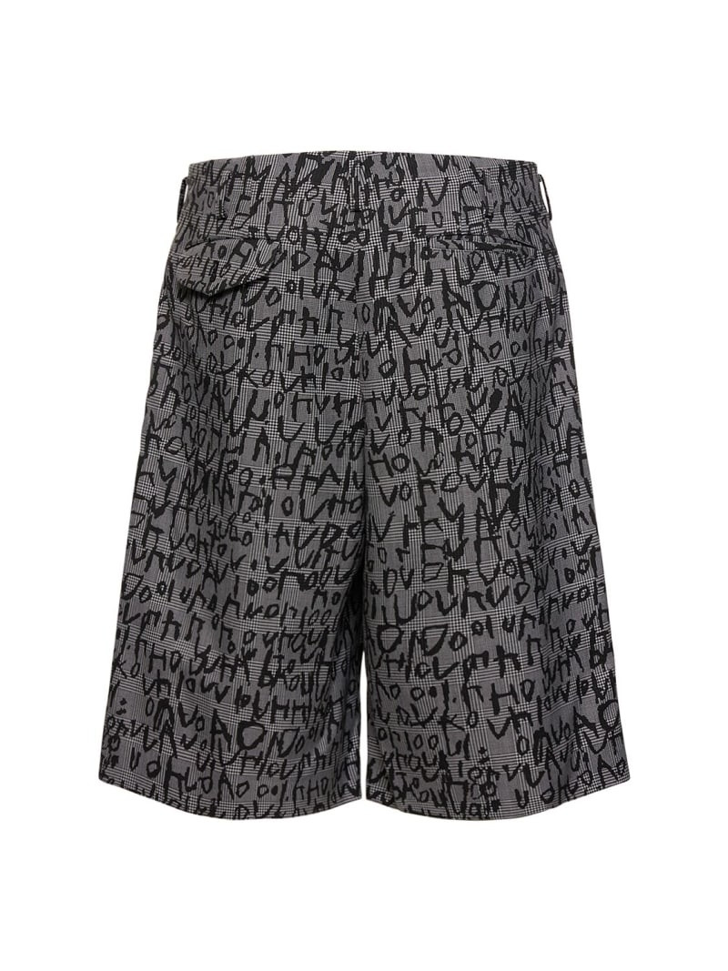 Pigment print wool blend shorts 5