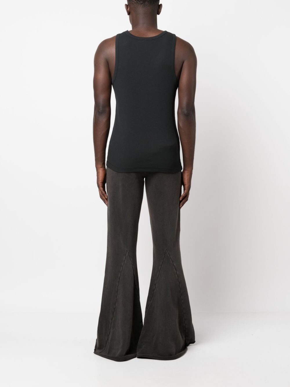 flared cotton track pants - 4