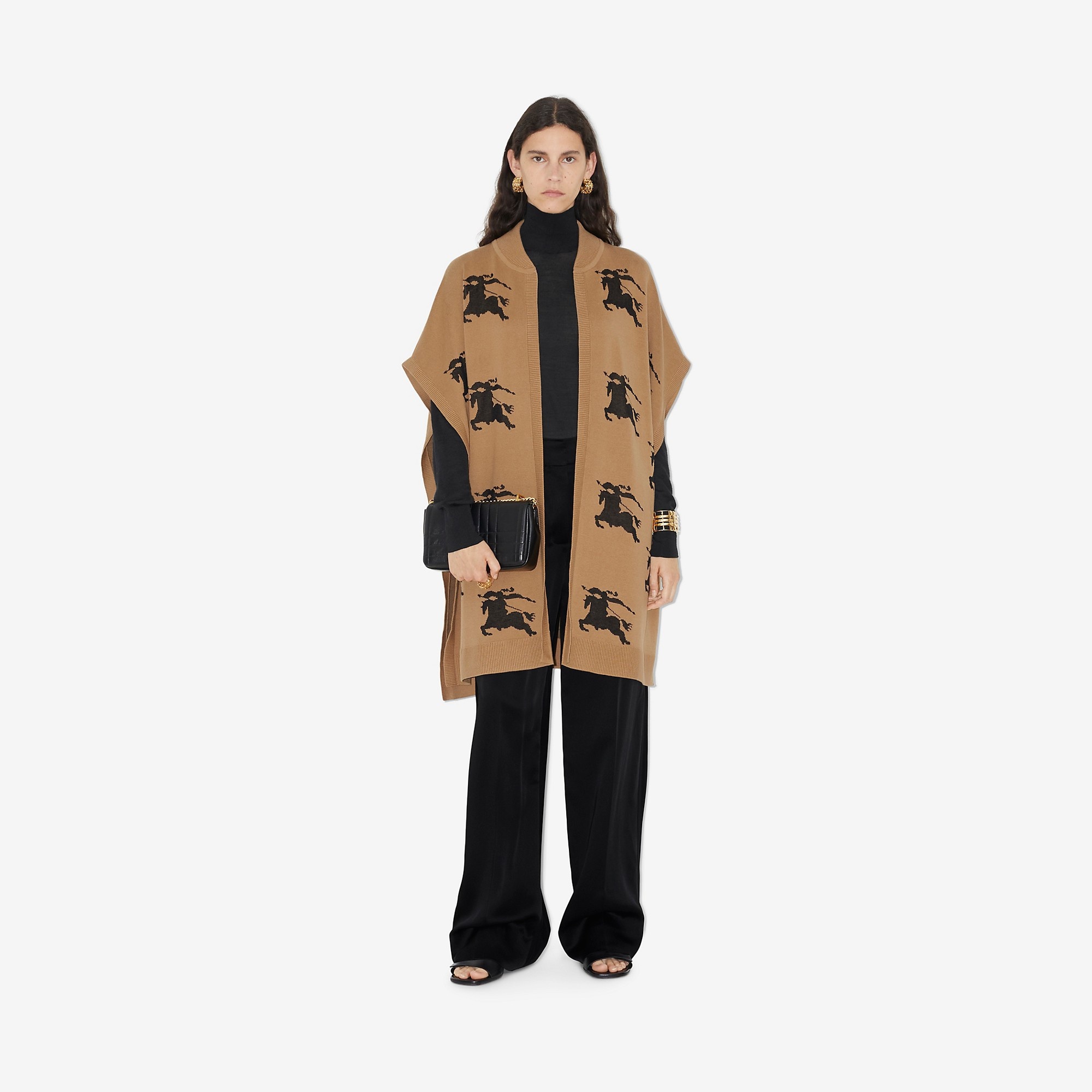 EKD Cotton Silk Jacquard Cape - 2