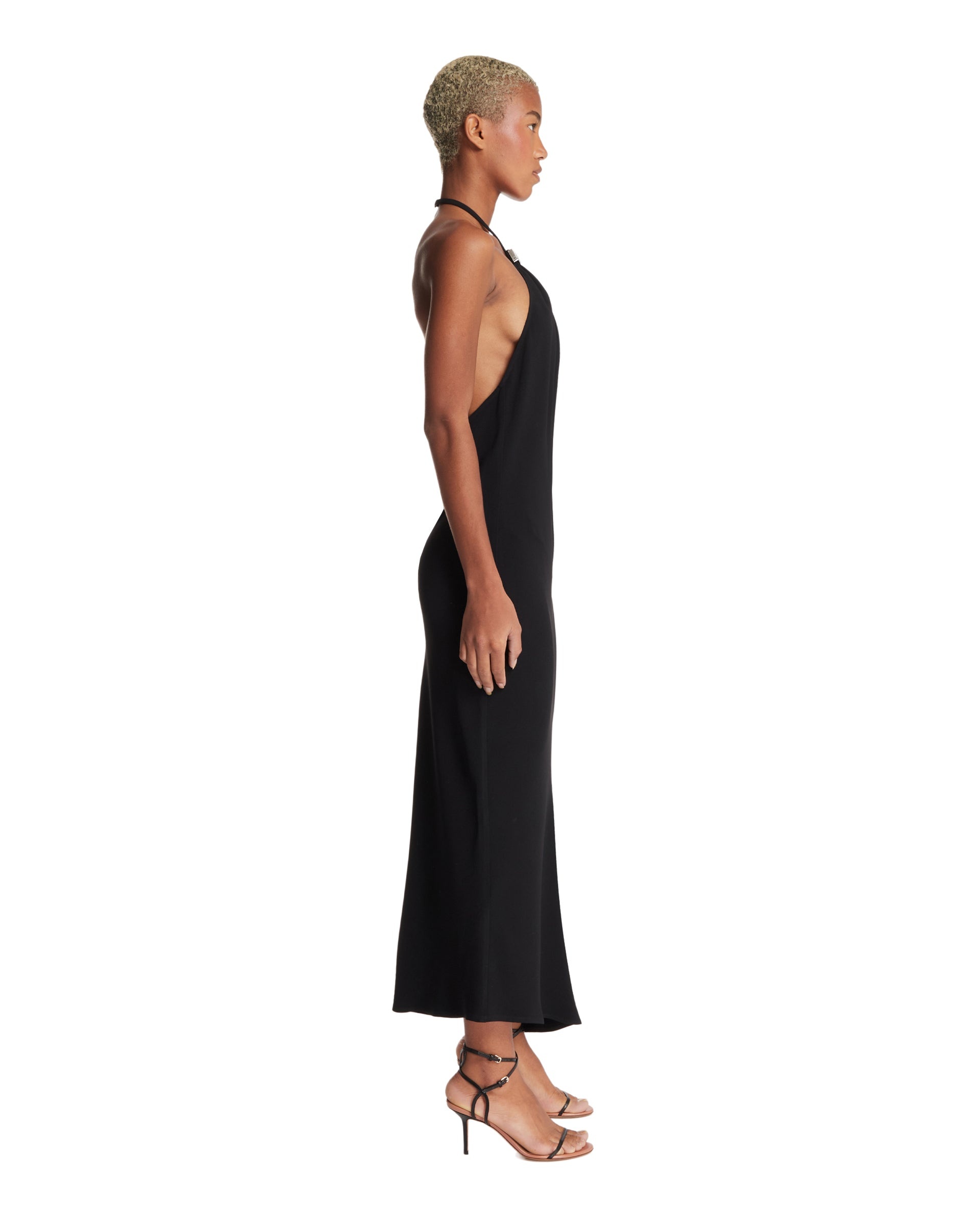Black Halter Neck Dress - 5