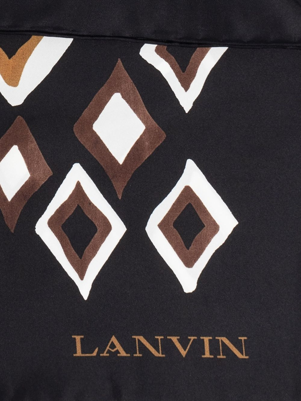 geometric-pattern silk scarf - 4