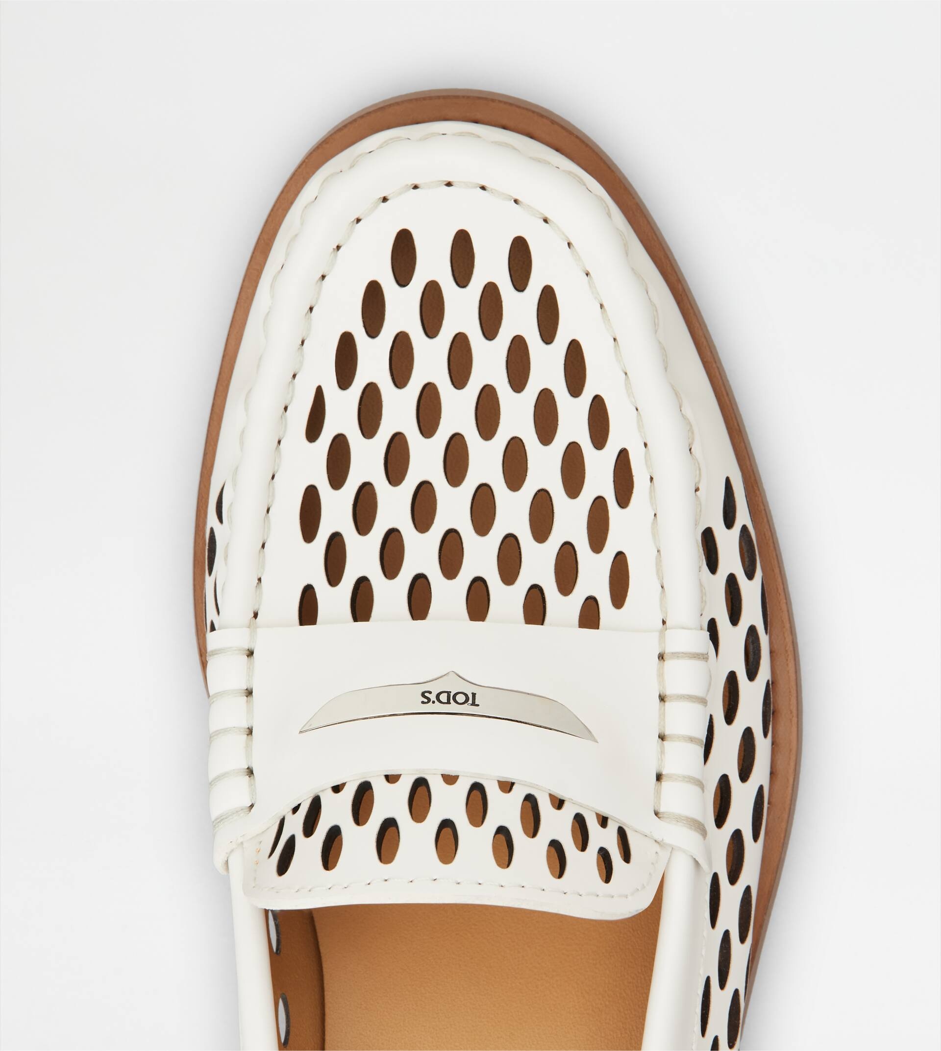 LOAFERS IN LEATHER - WHITE - 5