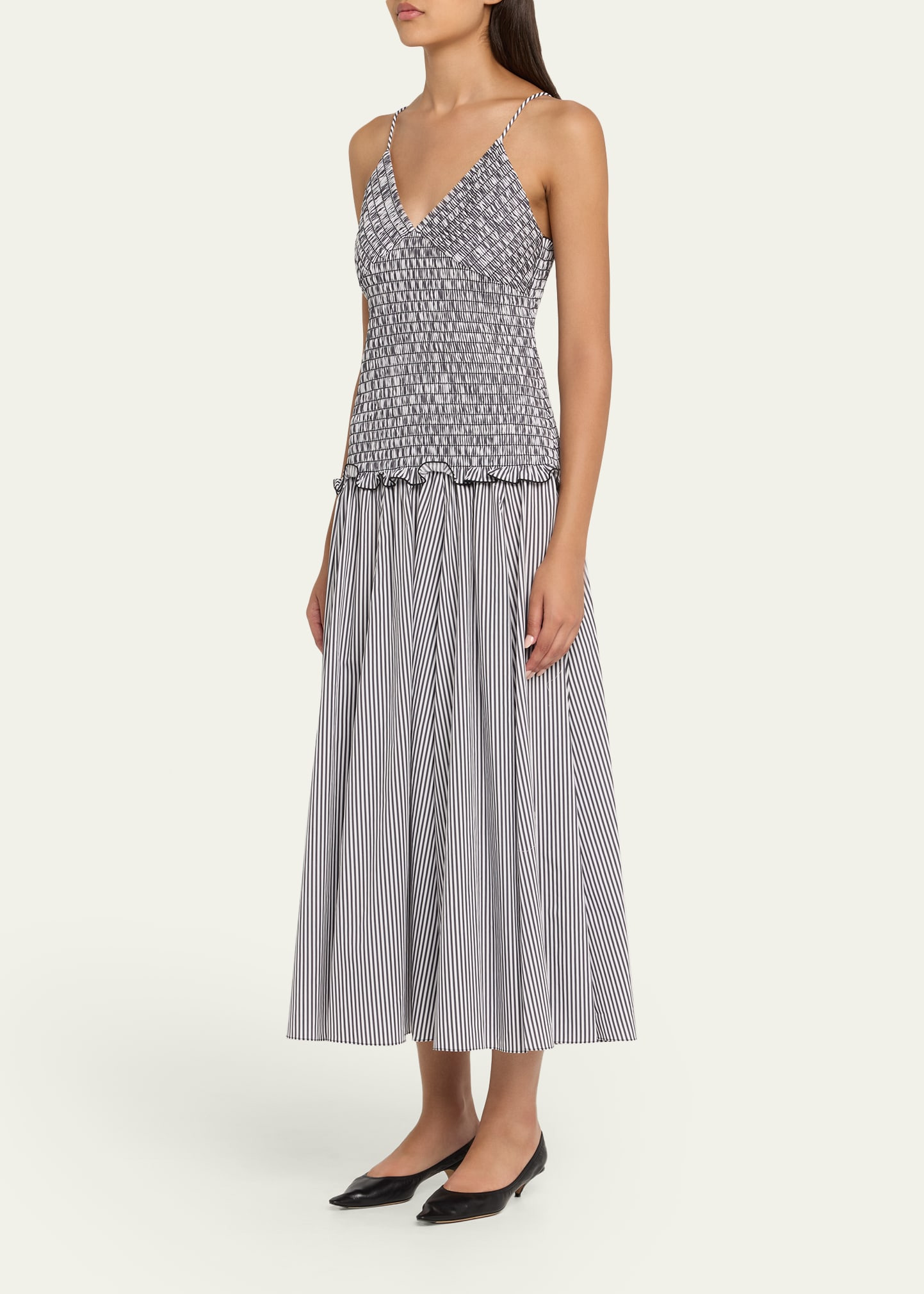 Josie Smocked Drop-Waist Maxi Dress - 4