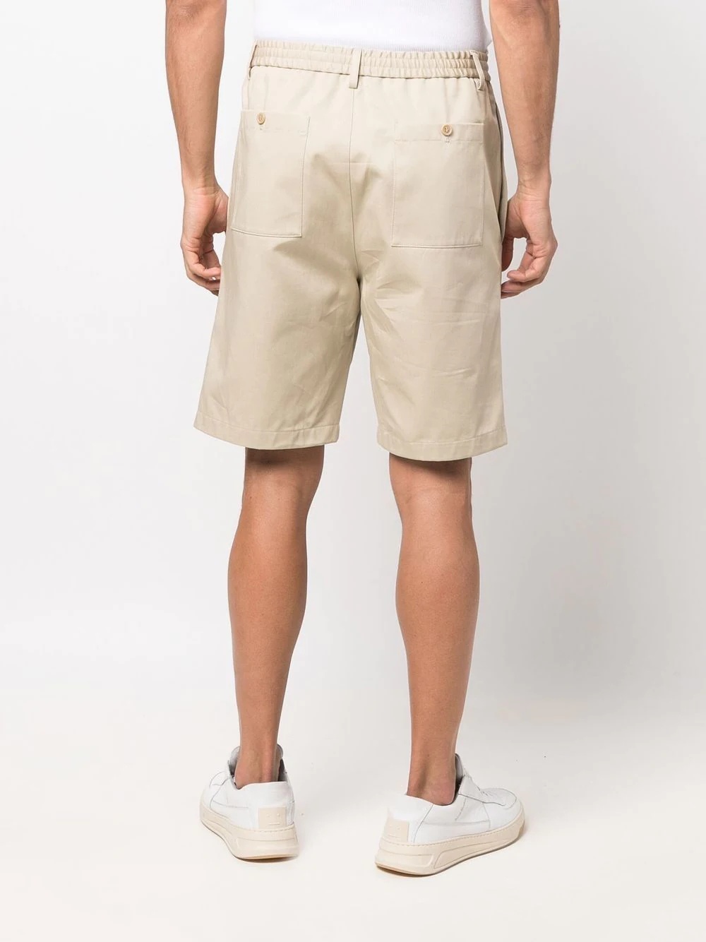 elasticated-waist Bermuda shorts - 4