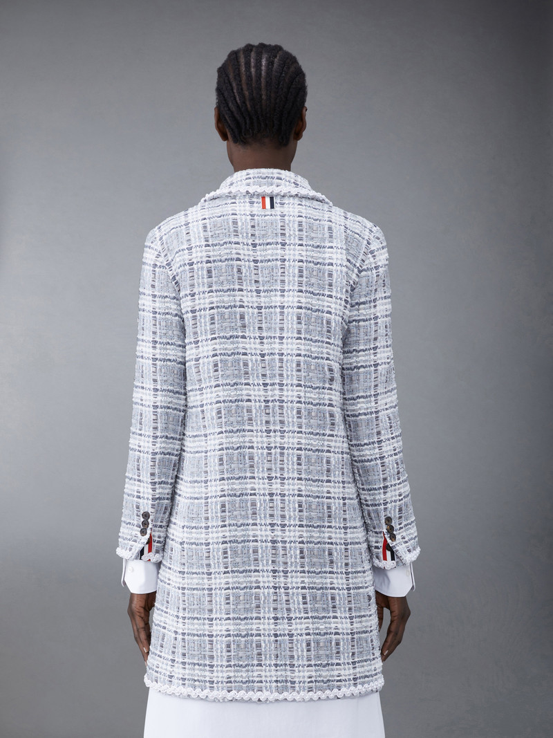 Thom Browne Chenille Tweed Crochet Pearl Bal Collar Dress outlook