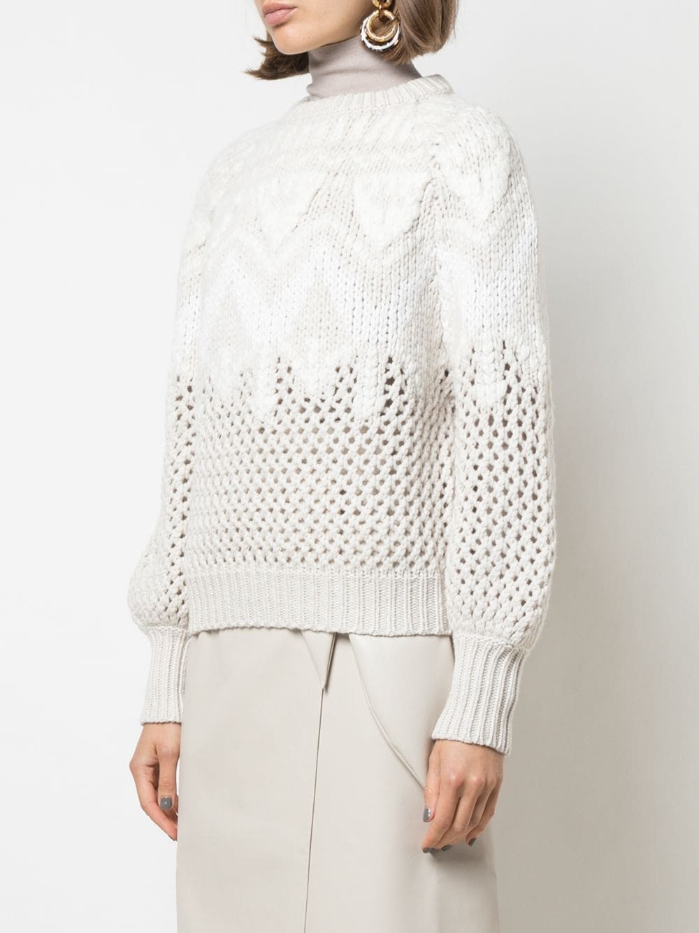 open knit jumper - 3