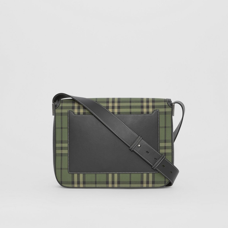 Small Check Cotton Messenger Bag 8