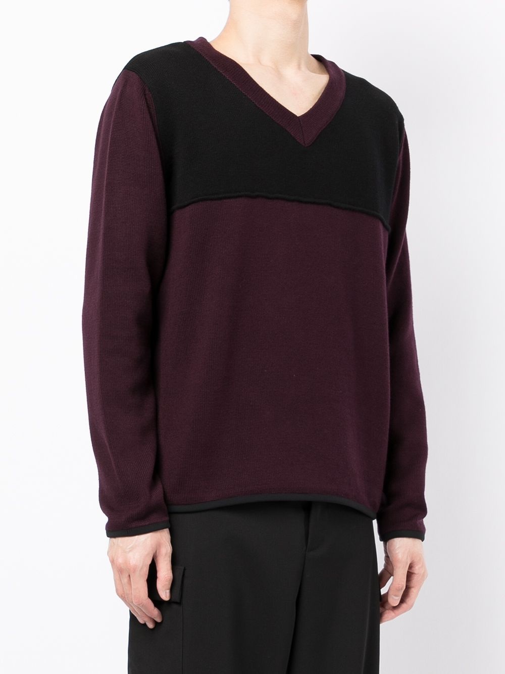 v-neck knit jumper - 3