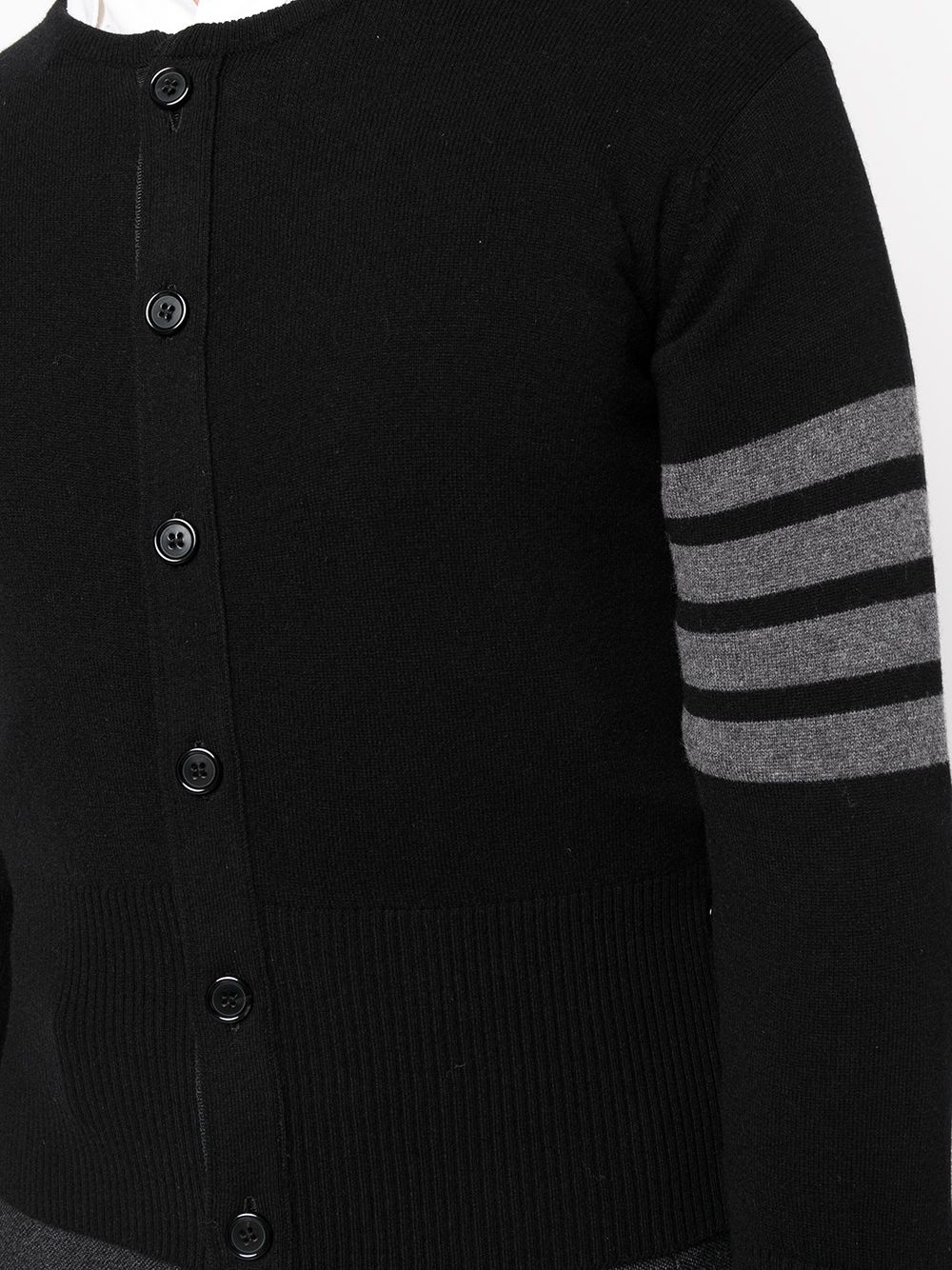 4-Bar stripe button-up cardigan - 5