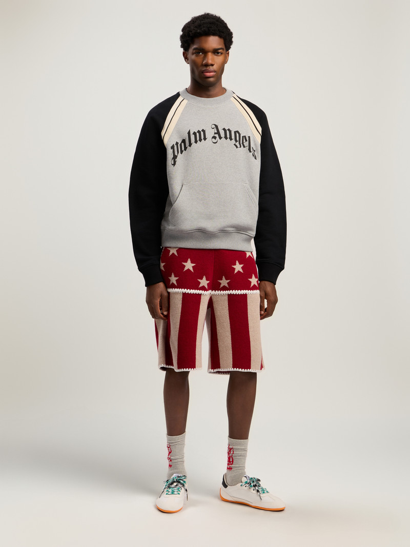 Palm Angels Curved Logo Track Crew outlook