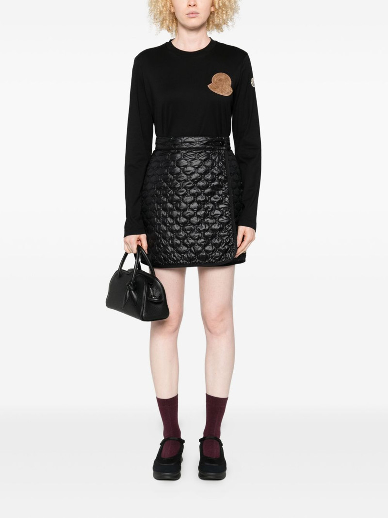 Moncler logo-patch long-sleeve top outlook