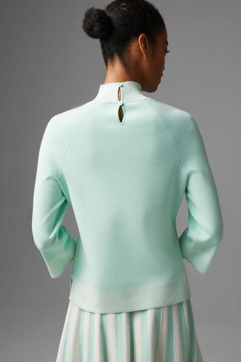 Magda sweater in Mint green/Off-white - 3