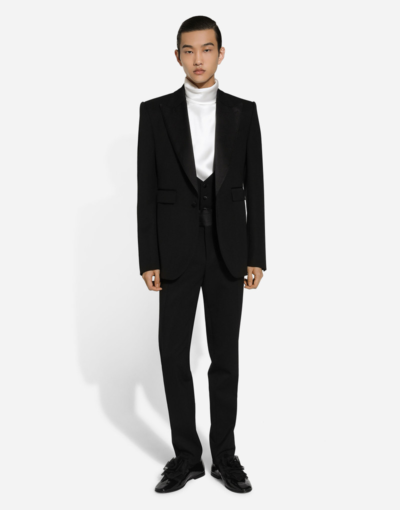 Dolce & Gabbana Loose silk turtleneck with shirt cuffs outlook