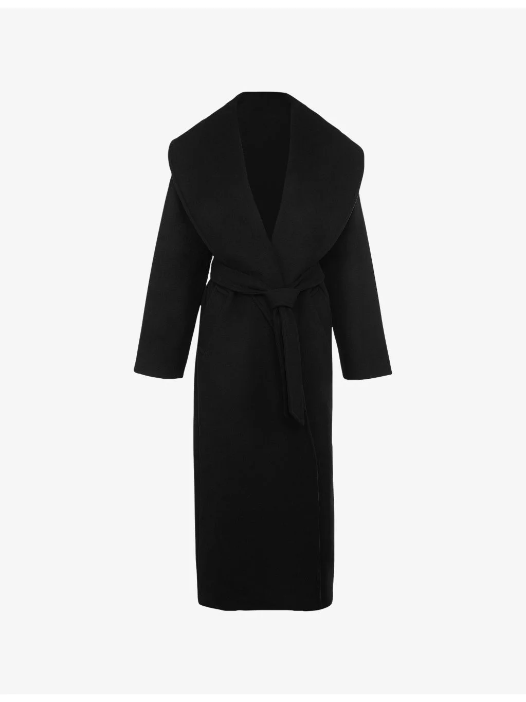 Cocoon Draped-Shawl Wool-Blend Coat - 1