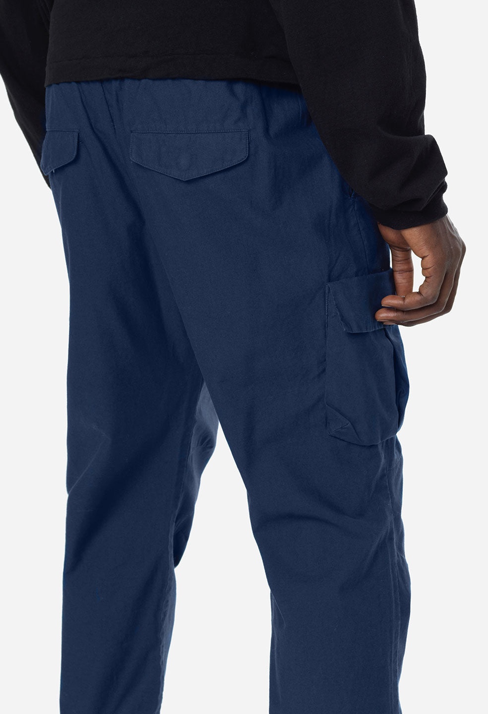 BACK SATEEN CARGO PANTS - 7