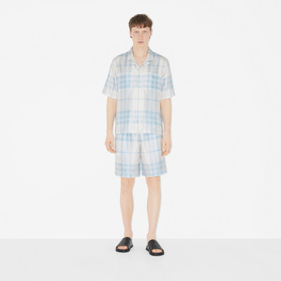 Burberry Check Silk Twill Shorts outlook