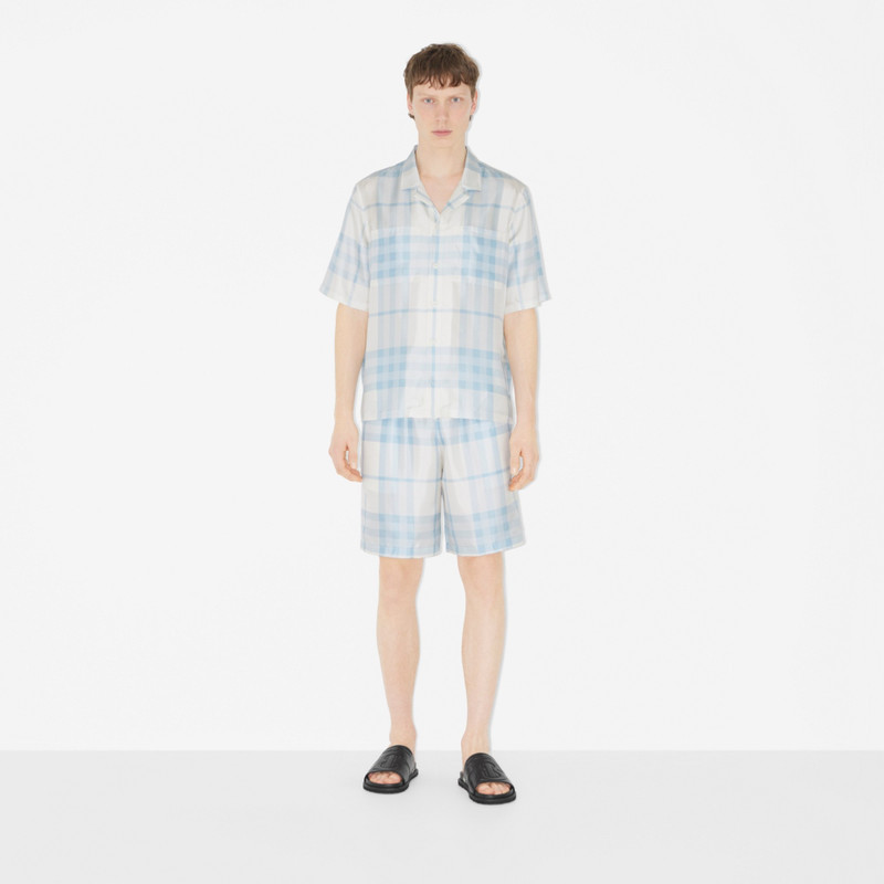 Burberry Check Silk Twill Shorts outlook