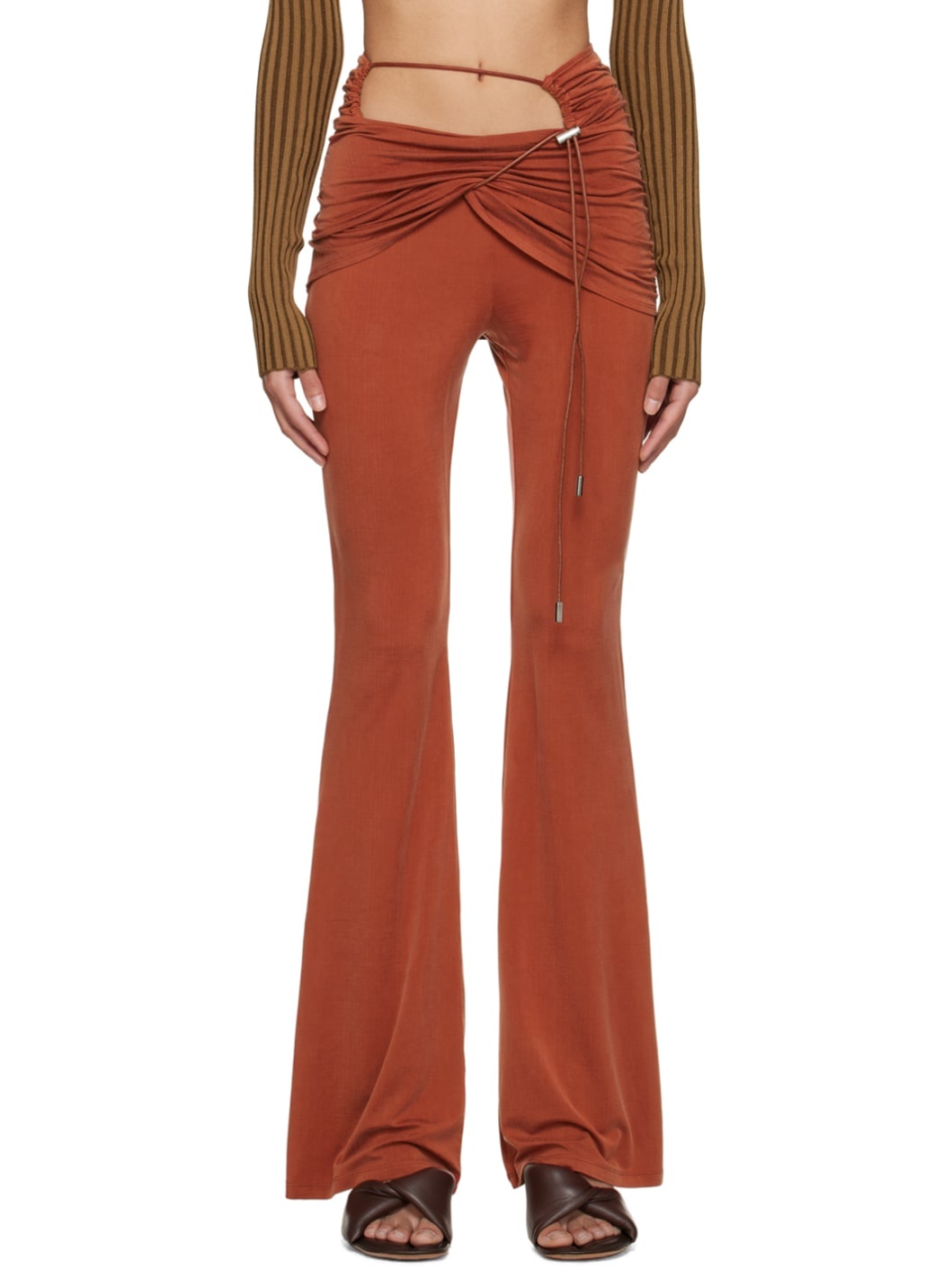 Orange Le Raphia 'Le Pantalon Espelho' Leggings - 1