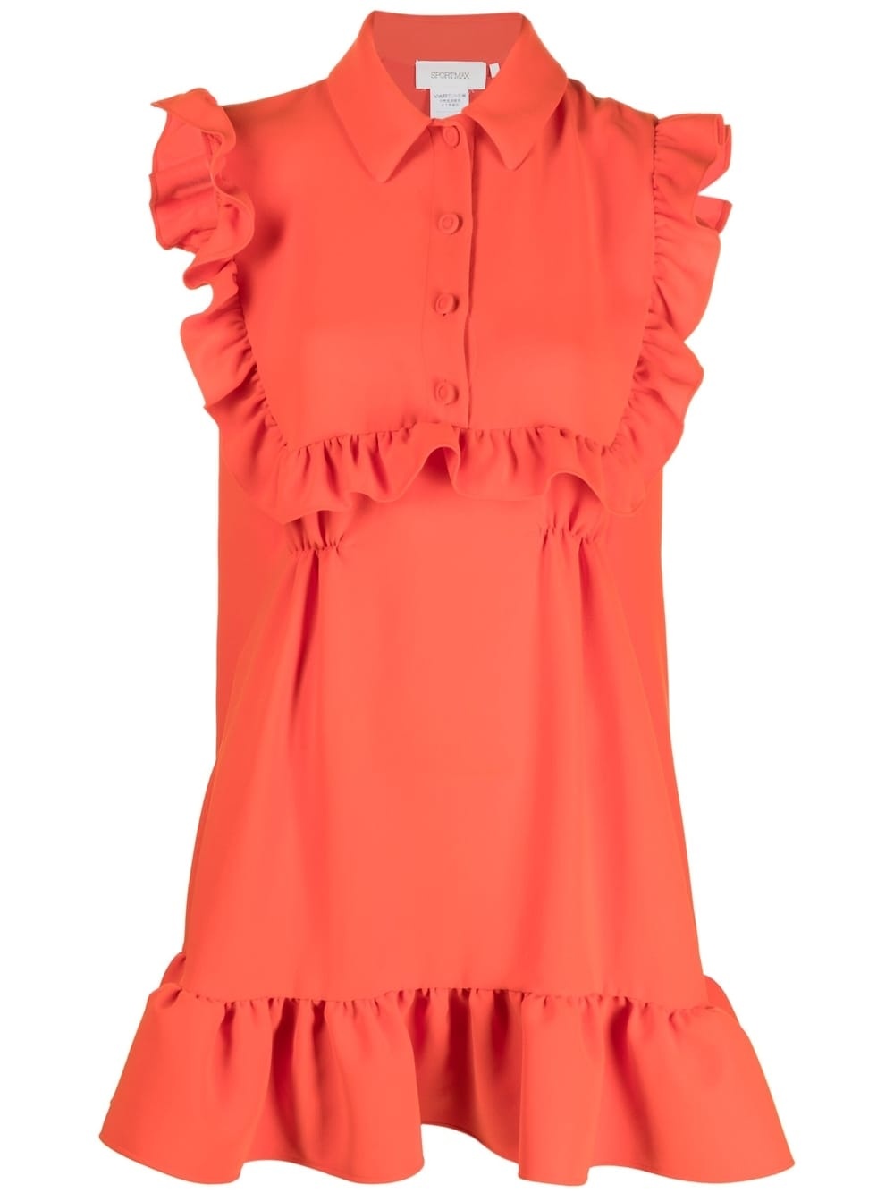 ruffle-detail mini dress - 1