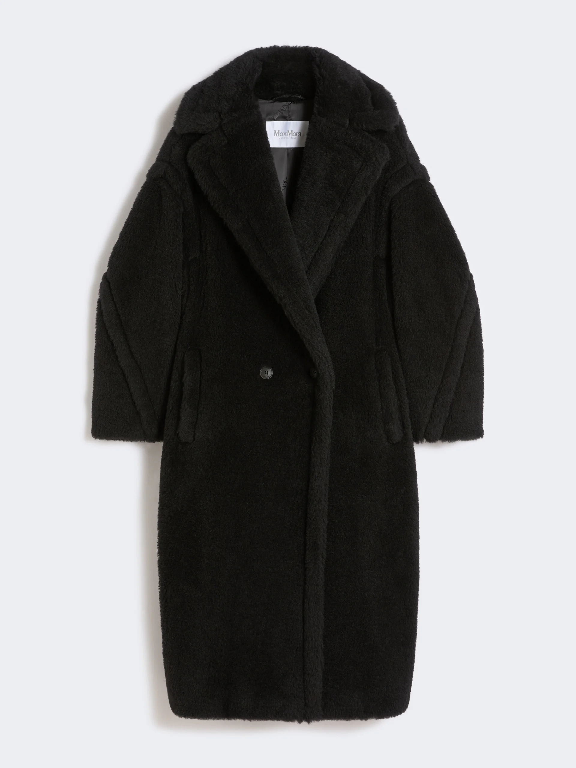 TEDGIRL Teddy Bear Icon Coat in alpaca and wool - BLACK - 1